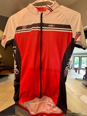 Louis Garneau Men’s Red & White Cycling Jersey